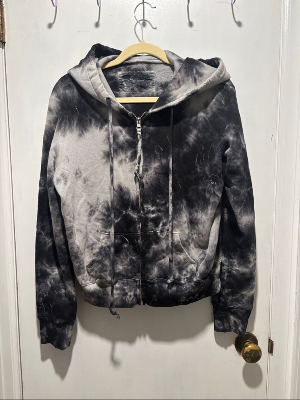 NILI LOTAN tie dye acid wash Callie zip up sweatshirt size medium - Picture 2 of 9